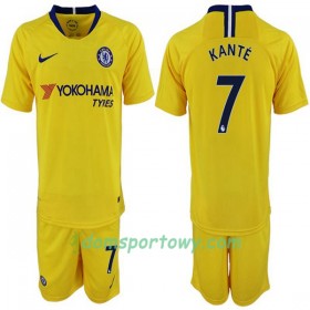 Koszulka Chelsea Kante 7 Dziecięcy Wyjazdowe Koszulki Piłkarskie 2018-2019 Krótki Rękaw